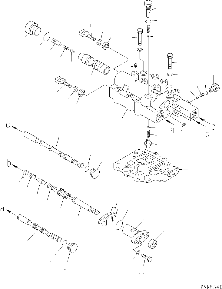 VALVE ASS'Y,SELECTOR AND INCHING 104-15-45010 KOMATSU