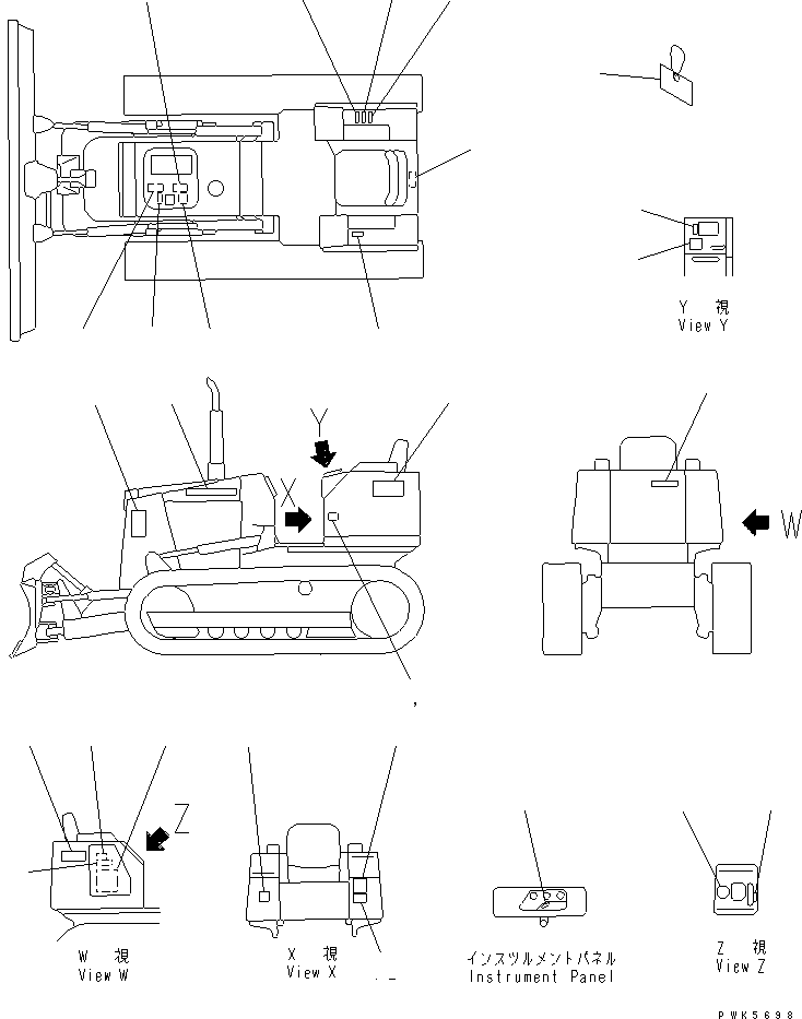 Табличка смазки 104-98-32324 KOMATSU