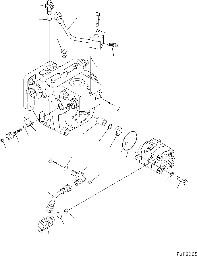 Трубка 708-1T-19610 KOMATSU