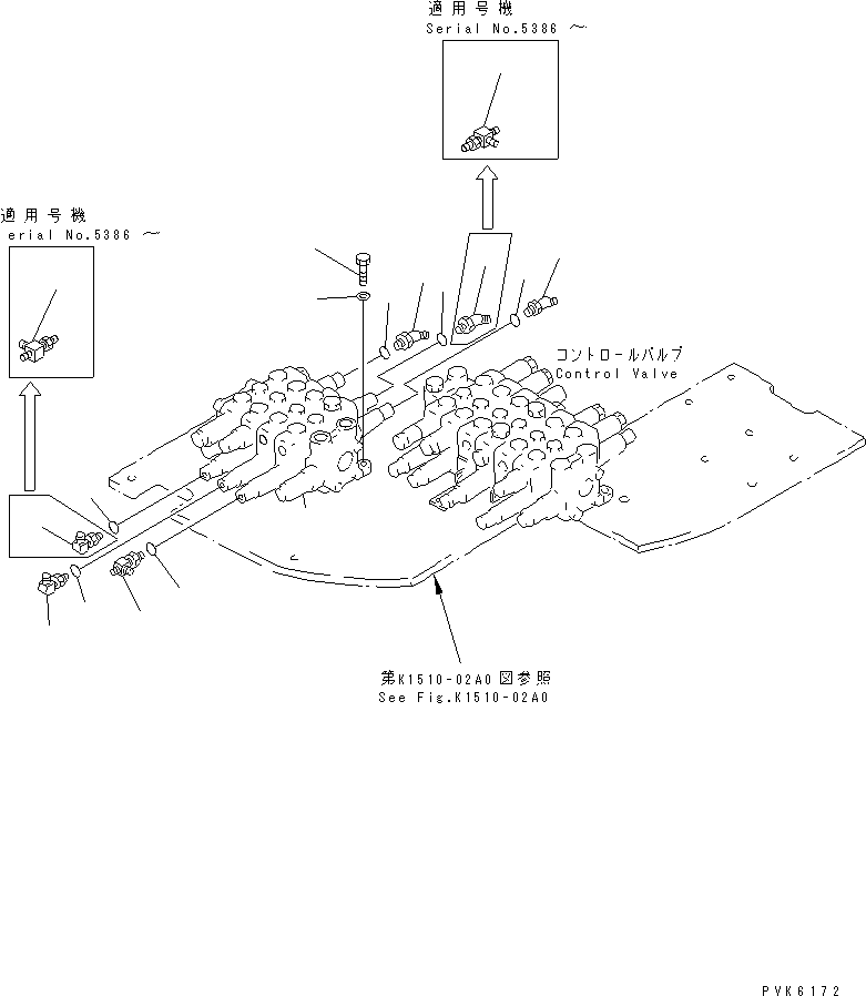 CONTROL VALVE,(SEE FIG.Y1664-01A0) (709-34-13200) KOMATSU