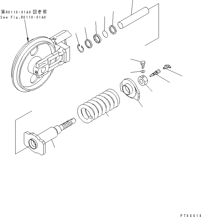 SPRING ASS'Y,(FOR RUBBER SHOE) \0\22F-30-00220 KOMATSU