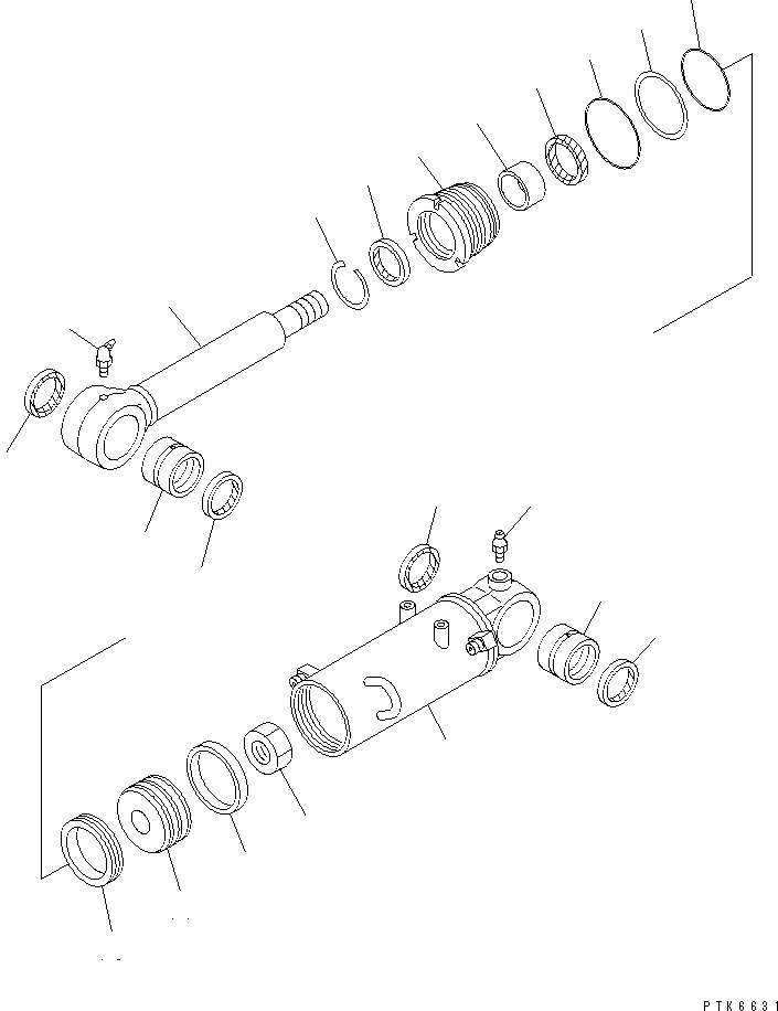 Шток поршня 22N-63-96122 KOMATSU