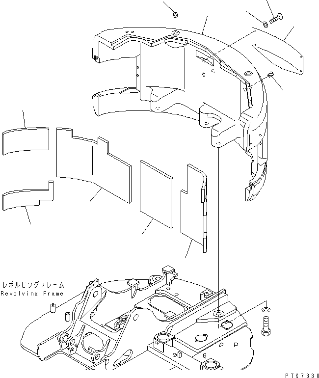 Пластина 22B-00-11110 KOMATSU