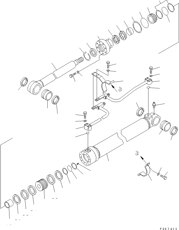 Трубка правая 22B-63-55871 KOMATSU