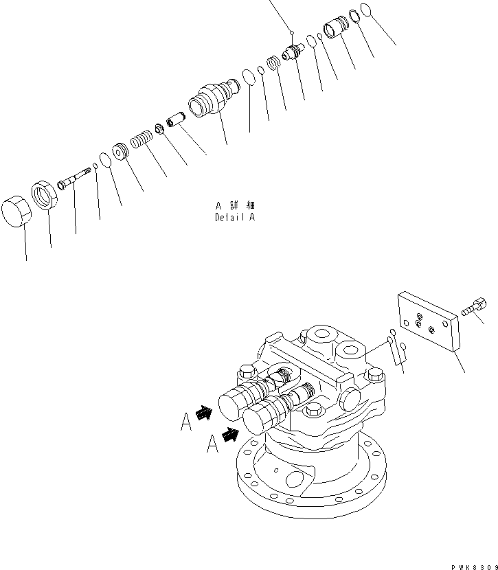 Клапан в сборе, предохранительный 702-73-04150 KOMATSU