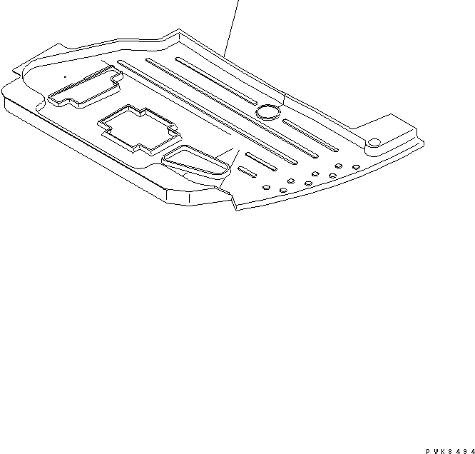 Коврик пола 22U-54-16371 KOMATSU