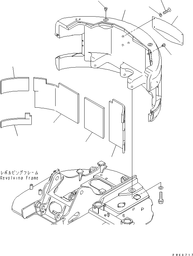 COUNTER WEIGHT,(EXCEPT JAPAN) 22A-46-11150 KOMATSU