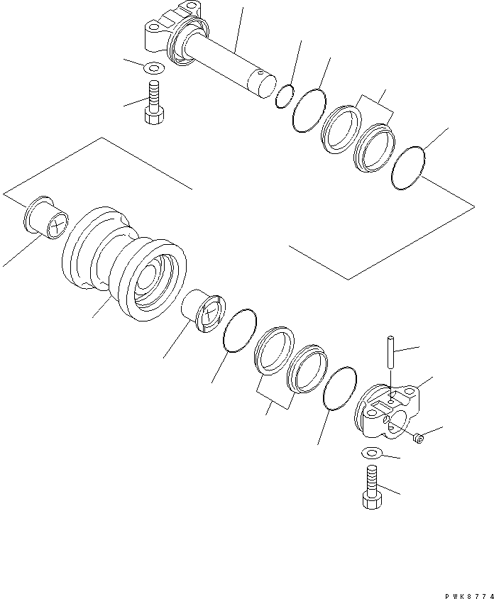 Опорный каток в сборе \0\22B-30-00010 KOMATSU