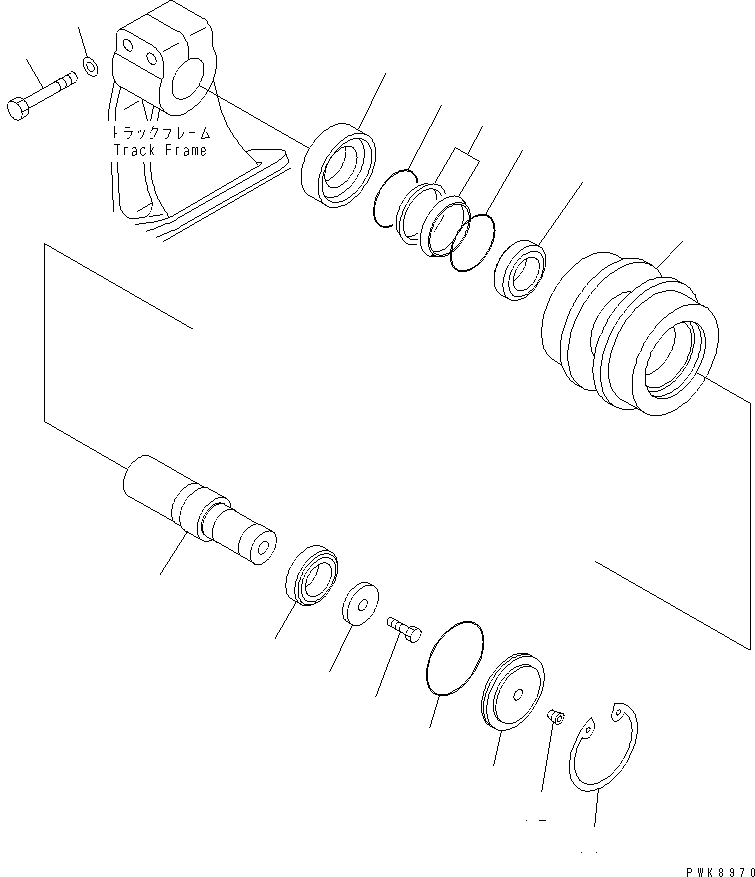 Carrier Roller Assembly 134-30-01040 KOMATSU
