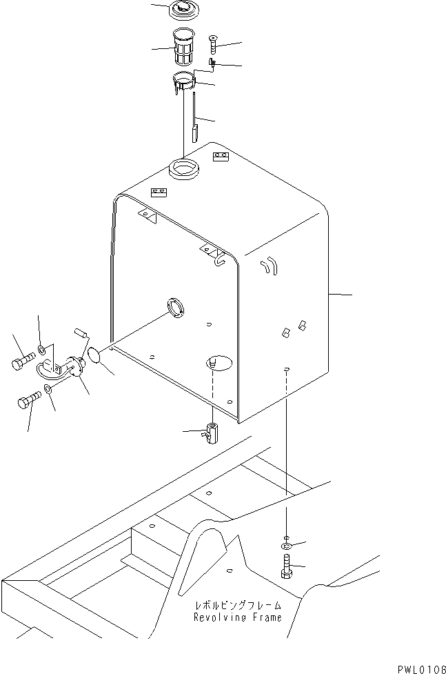 FUEL TANK ASS'Y 203-04-00113 KOMATSU