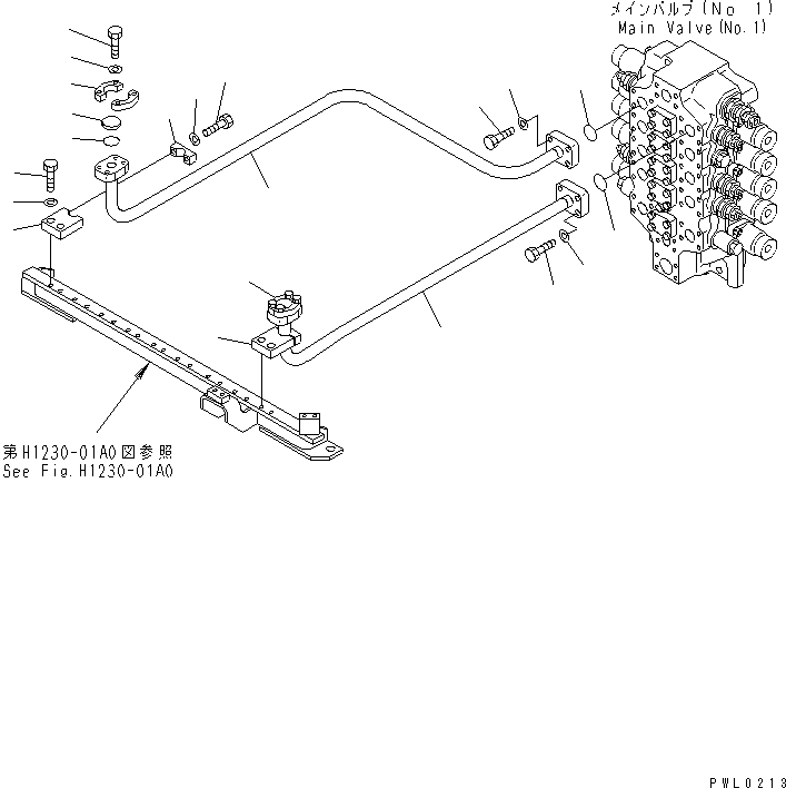Трубка 21N-62-32820 KOMATSU