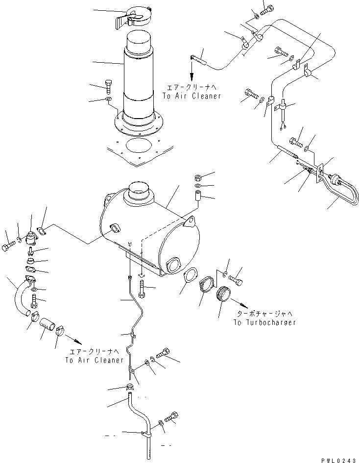 Глушитель (6162-15-7261) KOMATSU