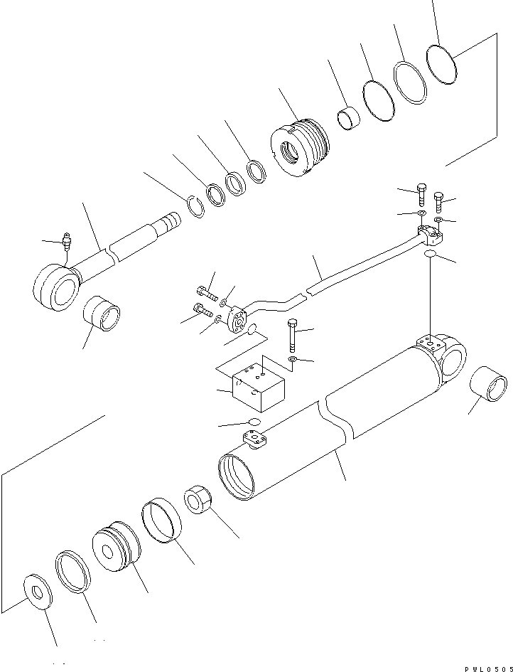 CYLINDER ASS'Y,FRONT 196-63-92300 KOMATSU