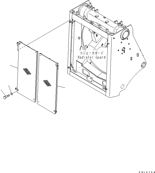 MASK,L.H. 198-54-55231 KOMATSU