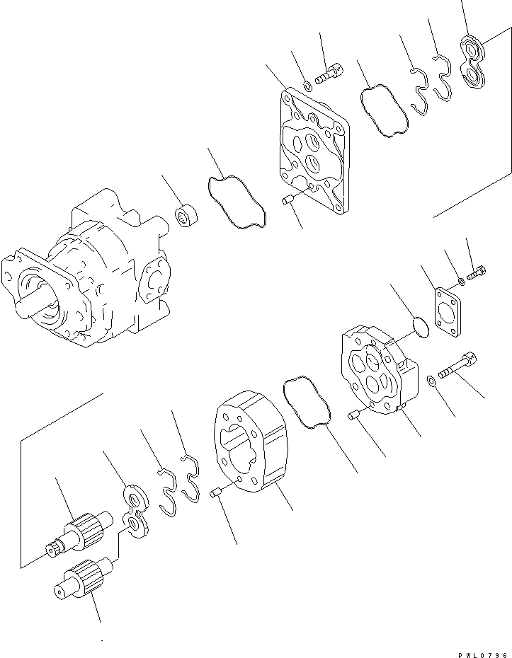 PUMP ASS'Y,(SAR140+100) (705-52-40290) KOMATSU