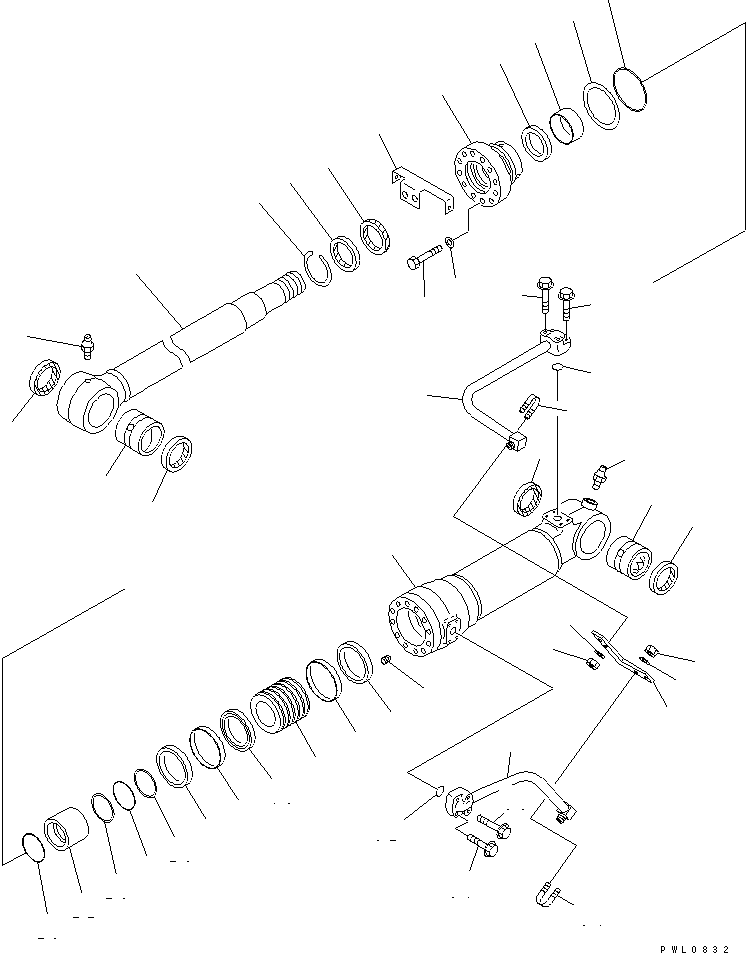 Трубка правая 22U-63-92280 KOMATSU