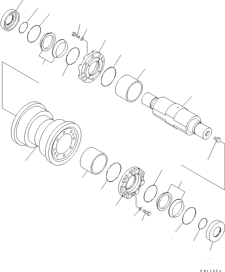 TRACK ROLLER AS,SINGLE 198-30-00472 KOMATSU