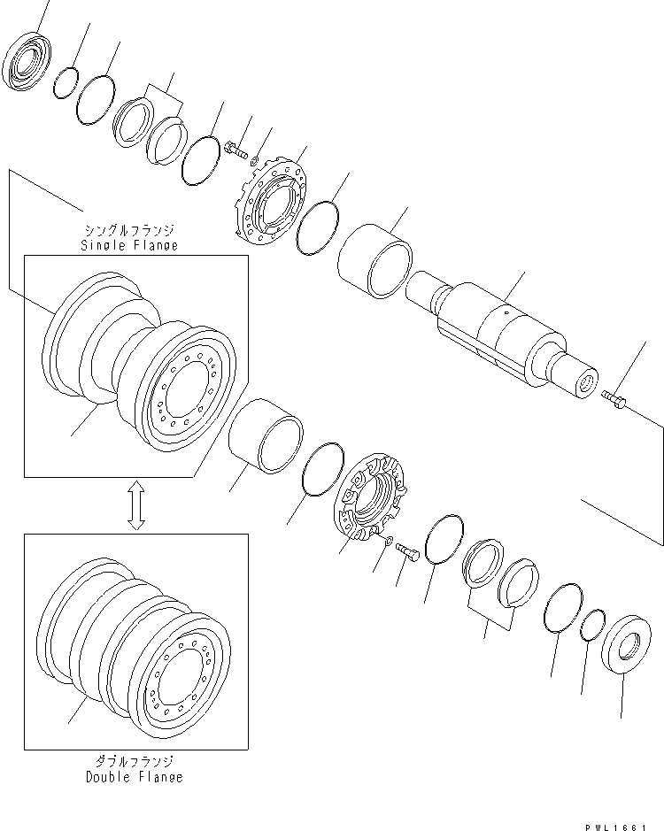 TRACK ROLLER ASS'Y,SINGLE 195-30-01311 KOMATSU