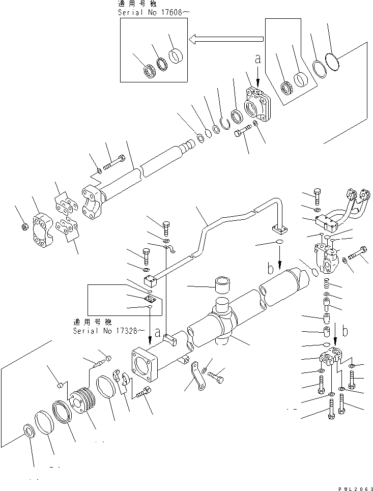 Цилиндр в сборе 195-63-01413 KOMATSU