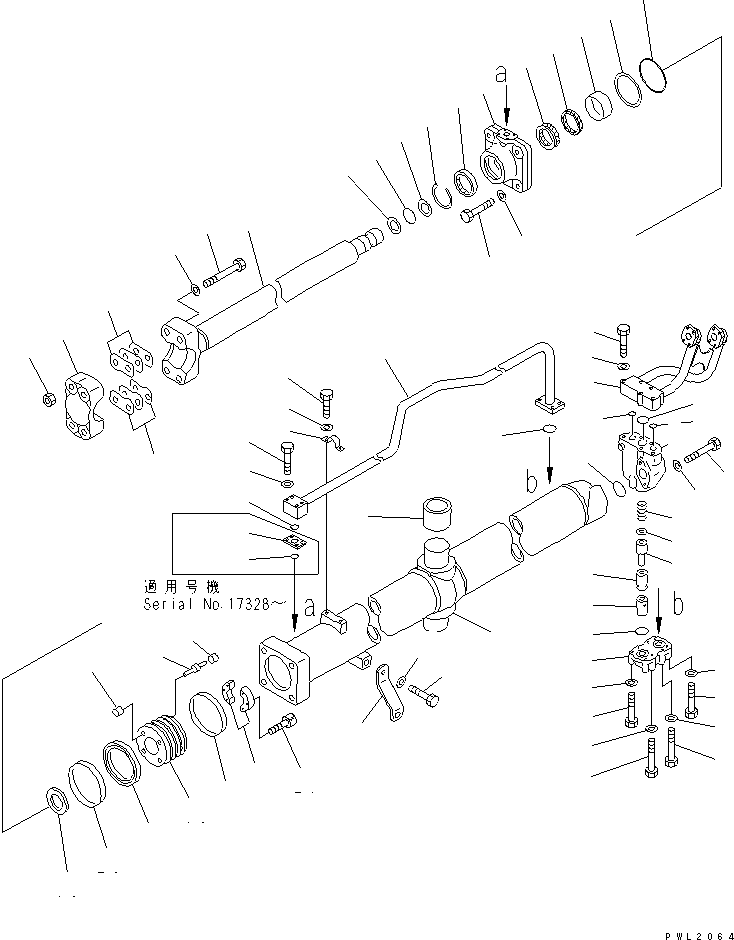 Трубка левая \0\195-61-51181 KOMATSU