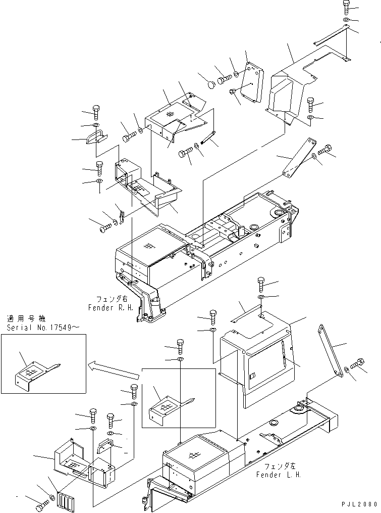 Крышка правая 195-54-67182 KOMATSU