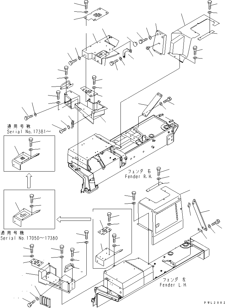 Крышка правая 195-54-71490 KOMATSU