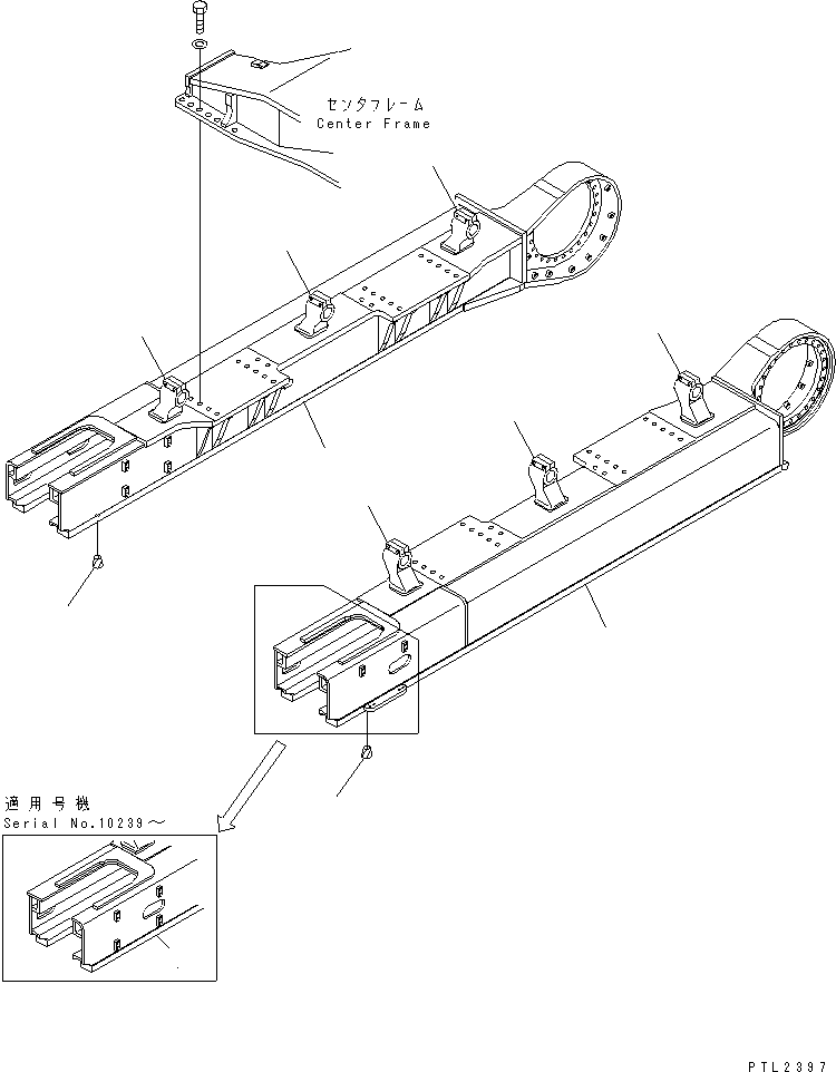 Рама правая 209-30-72220 KOMATSU