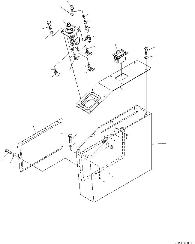 BOX,L.H. 21T-43-67111 KOMATSU