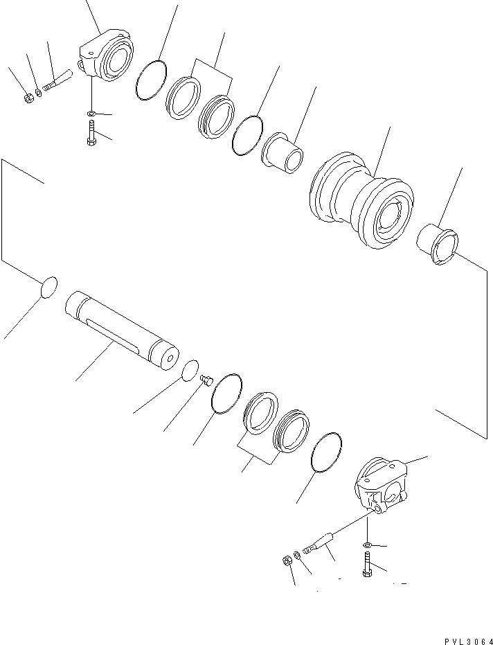 Опорный каток в сборе 21T-30-00550 KOMATSU