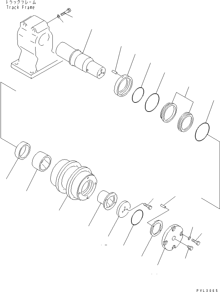 Поддерживающий каток в сборе 21T-30-00340 KOMATSU