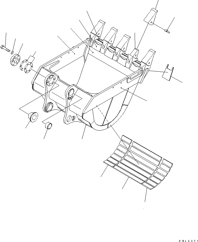 Пластина правая (сварная) 21N-939-3271 KOMATSU