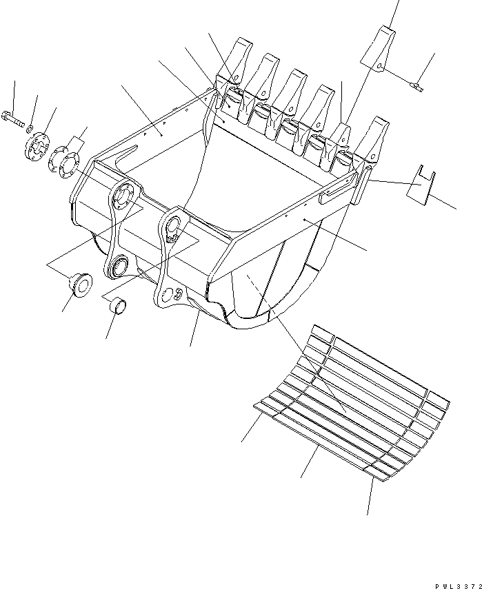 Пластина правая (сварная) 21N-939-3172 KOMATSU