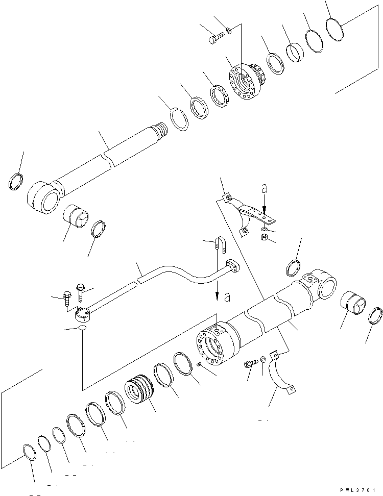 Цилиндр в сборе 22U-63-02450 KOMATSU