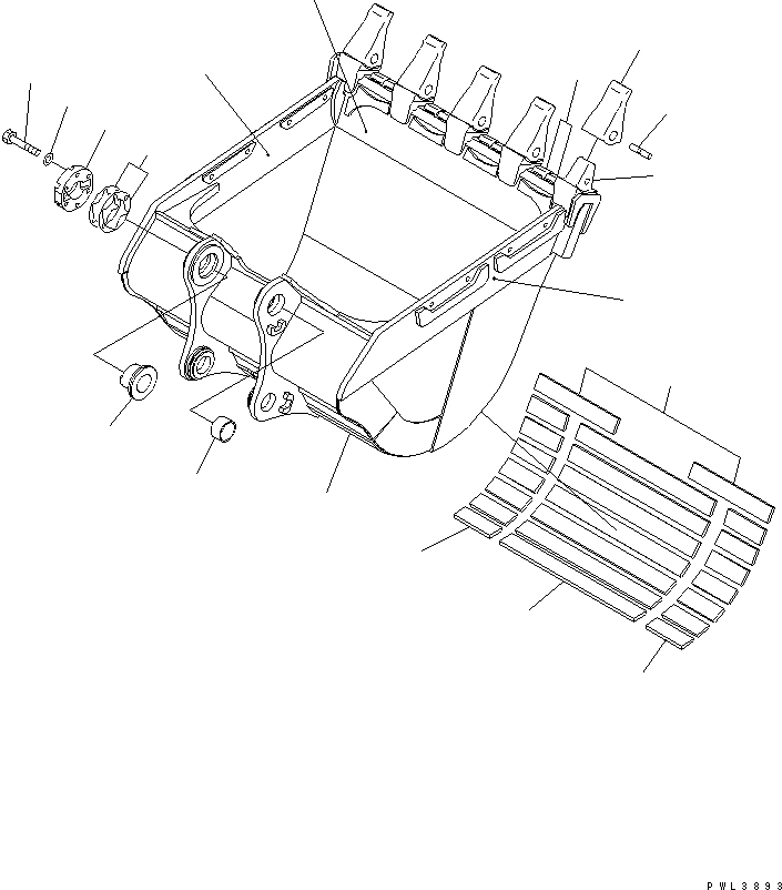 Пластина (сварная) 21M-939-1280 KOMATSU