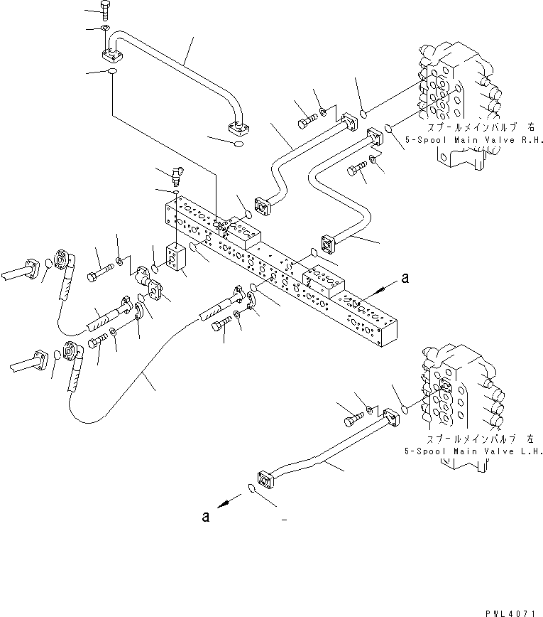 Трубка правая 21T-62-67490 KOMATSU