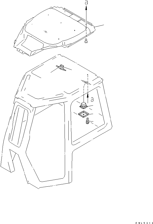 ROOF,(FOR LOW NOISE) 17A-911-3510 KOMATSU