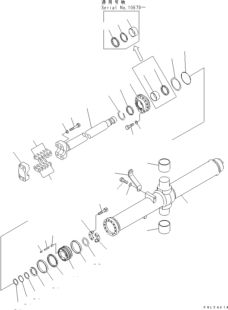 Цилиндр 198-63-15541 KOMATSU