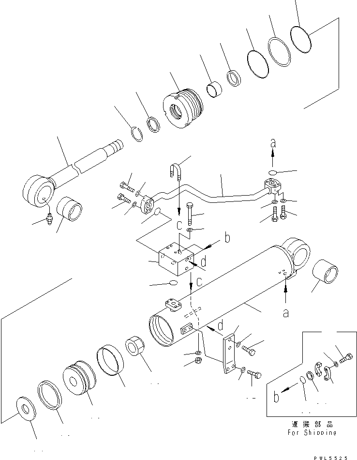 CYLINDER ASS'Y,FRONT 707-00-0A360 KOMATSU