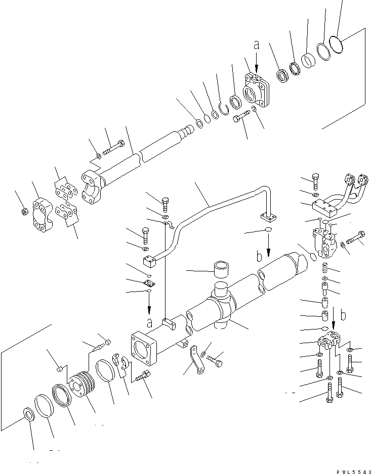Трубка левая 707-86-11540 KOMATSU