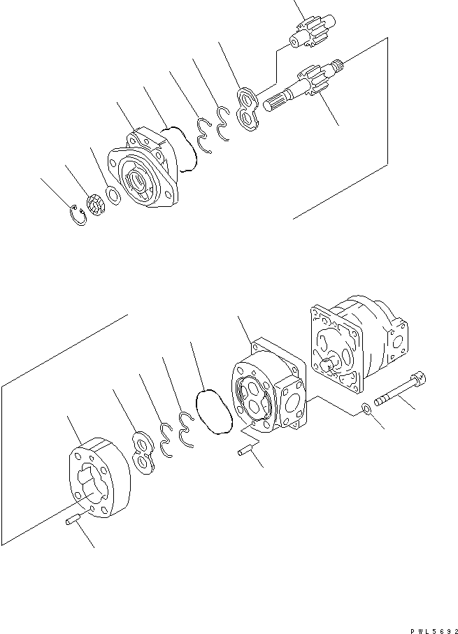PUMP ASS'Y,(SAR50) 705-22-34050 KOMATSU