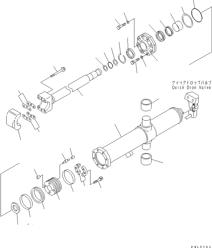 Цилиндр в сборе, левый 19M-63-02027 KOMATSU