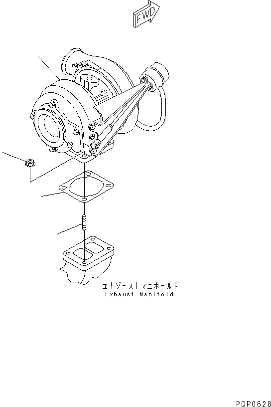 TURBOCHARGER ASS'Y,(SEE FIG.A153P-02A1) (6742-01-5000) KOMATSU