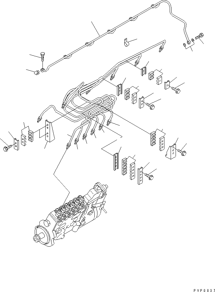TUBE,INJECTION 6742-01-5519 KOMATSU