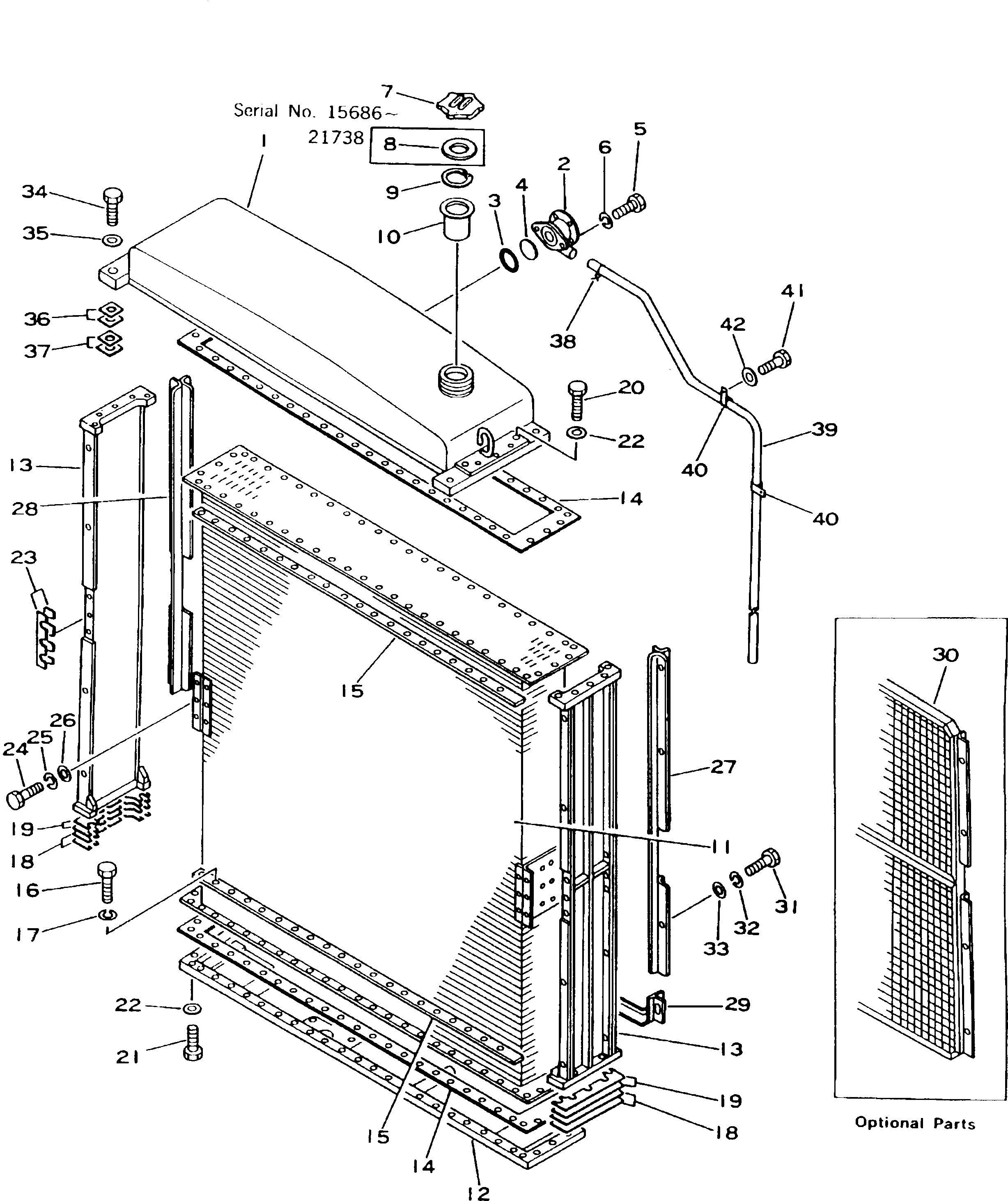 RADIATOR ASS'Y,D-TYPE 176-03-00012 KOMATSU