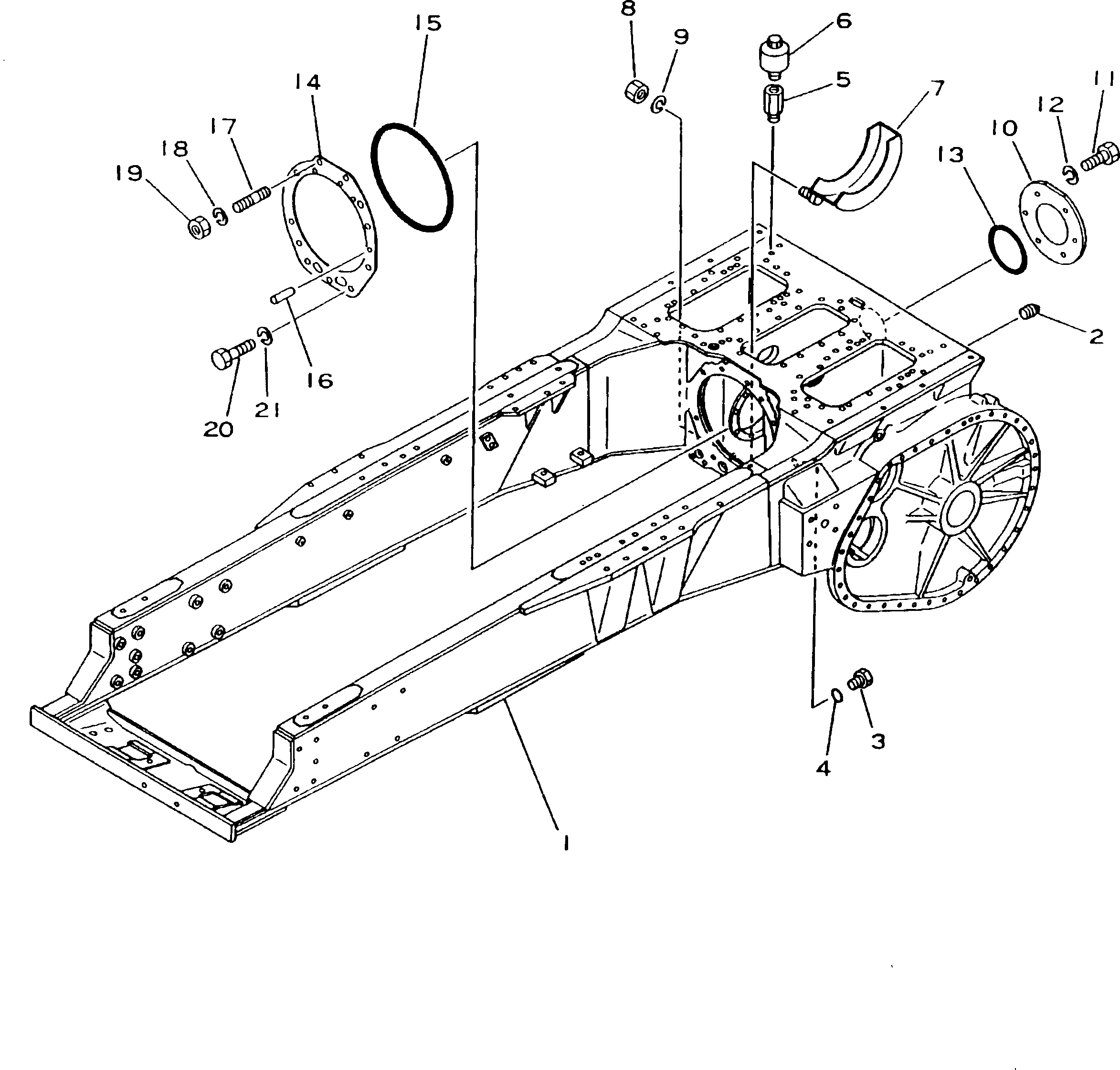 MAIN FRAME ASS'Y,(FOR ROCKET HEATER) 176-21-41200 KOMATSU