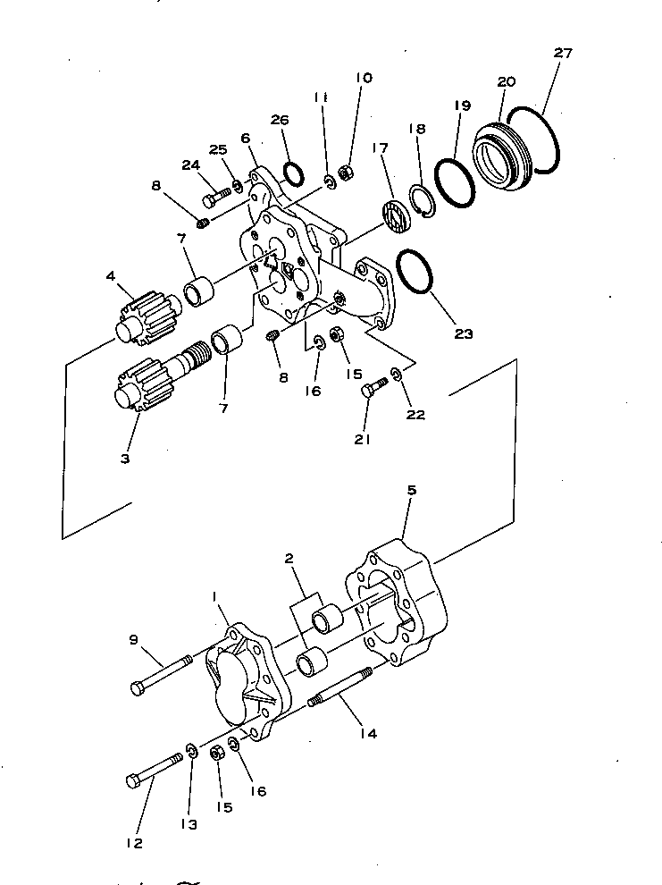 WINCH PUMP ASS'Y 176-76-66200 KOMATSU