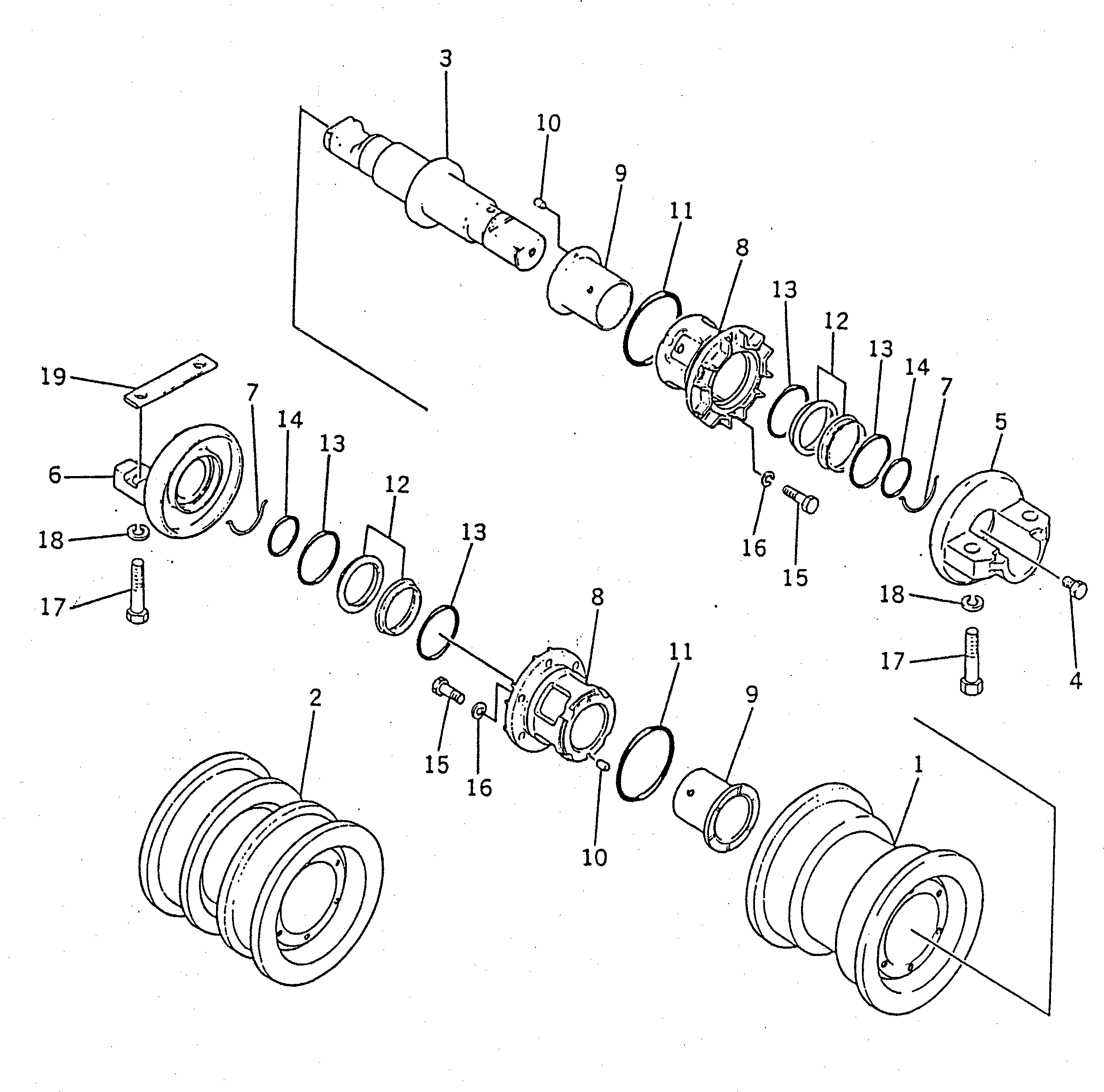 TRACK ROLLER ASS'Y,DOUBLE FLANGE 178-30-00213 KOMATSU