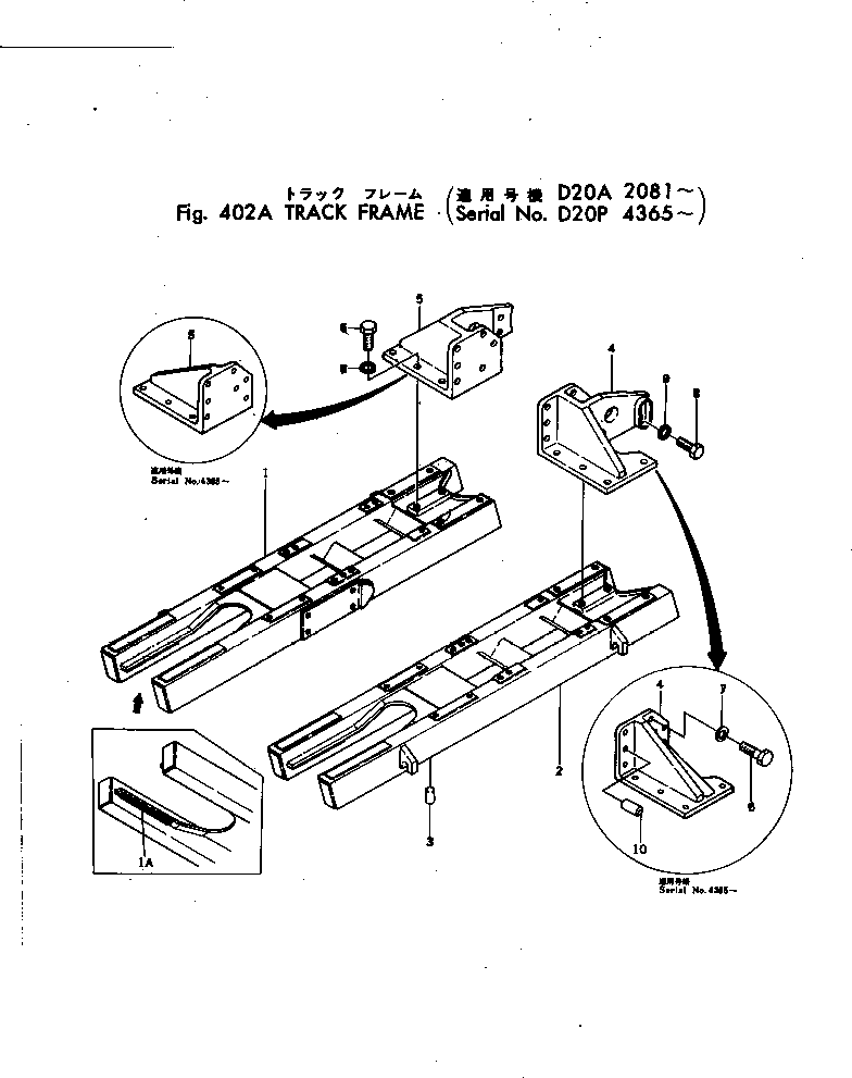 TRACK FRAME ASS'Y,L.H. 101-30-00115 KOMATSU