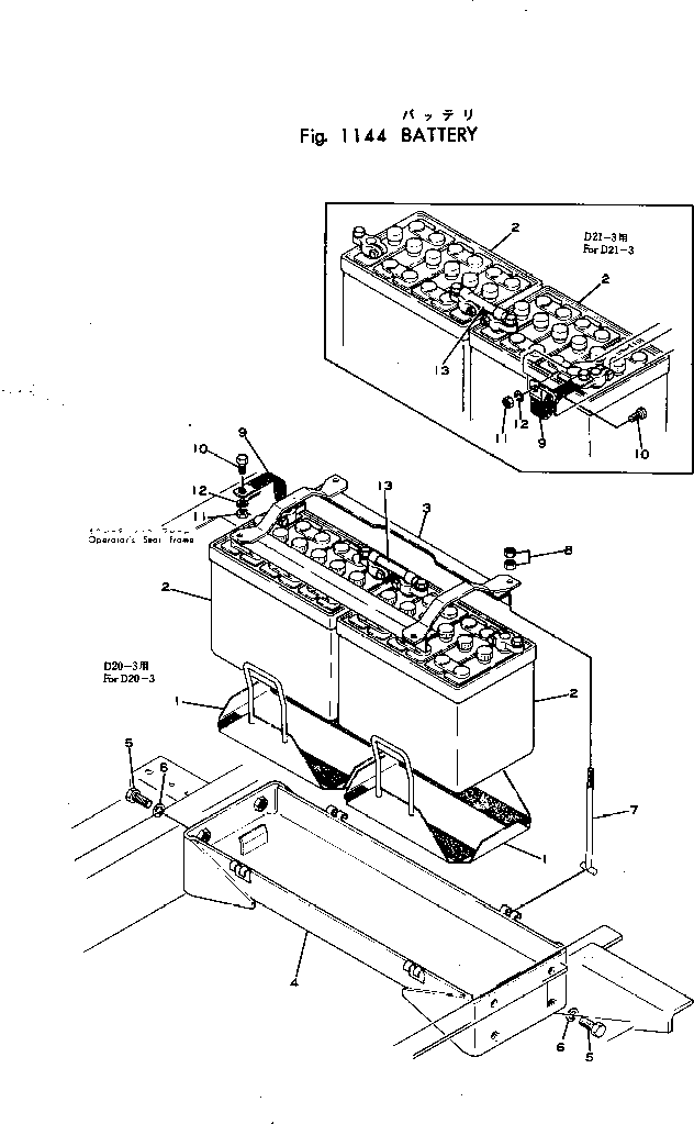 BATTERY (55D26R) 08000-01206 KOMATSU
