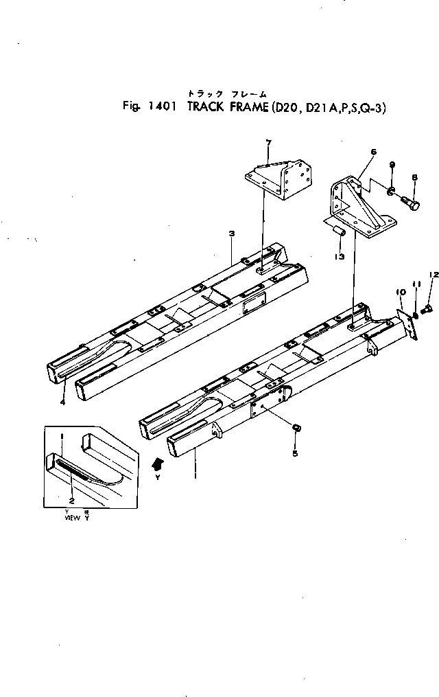BRACKET,TRACK FRAME¤ L.H. 101-812-1122 KOMATSU